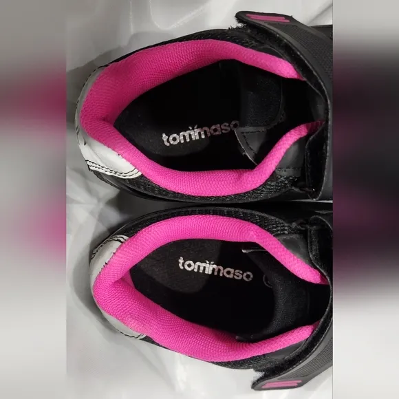 Tommaso Pista women's black and pink cycling shoes size 6