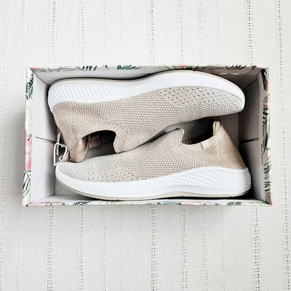 Tommy Bahama Memory Foam Knit Athletic Shoes Neutral Beige Women's Walking 10