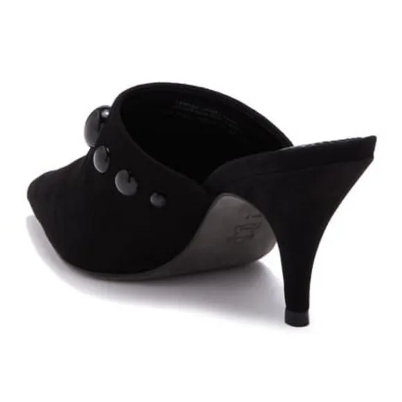 Tory Burch $378 Georgina Black Suede Leather Stud Mule 10