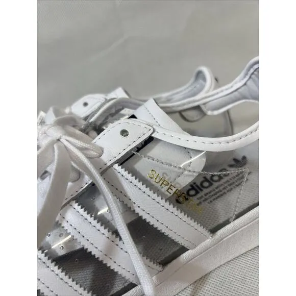Translucent See thru adidas Superstar Originals White and Clear NEW Mens SZ 8.5