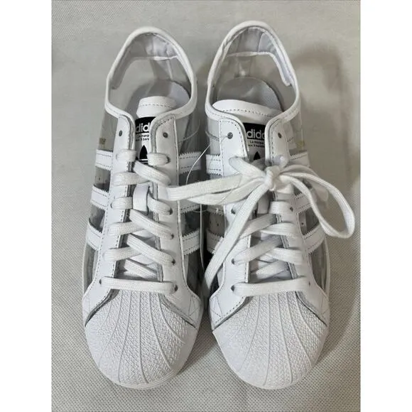 Translucent See thru adidas Superstar Originals White and Clear NEW Mens SZ 8.5