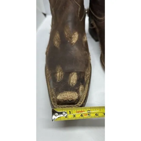Tres Garcia  Men’s Boots and Leather Size 8  Brown And Metal Holes Size 27 Mex