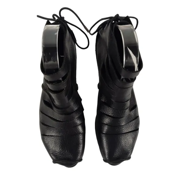 TRIPPEN Germany 'Fence' Leather Summer Bootie Ankle Boot Wedge X O 6.5
