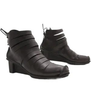 TRIPPEN Germany 'Fence' Leather Summer Bootie Ankle Boot Wedge X O 6.5