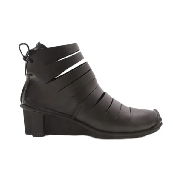 TRIPPEN Germany 'Fence' Leather Summer Bootie Ankle Boot Wedge X O 6.5
