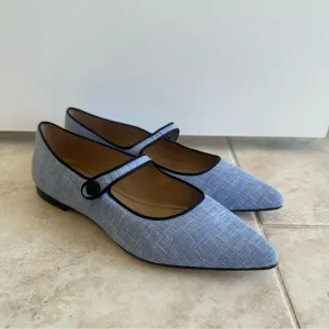 TUCKERNUCK Blue Pointed Flat Shoes