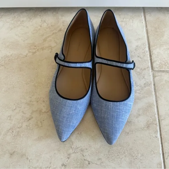 TUCKERNUCK Blue Pointed Flat Shoes