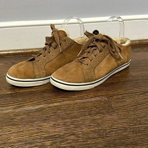 UGG Roxford Twin Face Bomber Jacket Chestnut Men's Shoes - Size 7.5