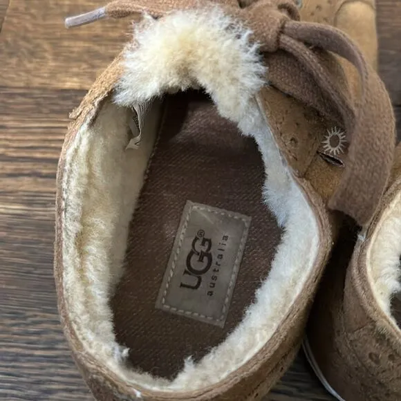 UGG Roxford Twin Face Bomber Jacket Chestnut Men's Shoes - Size 7.5