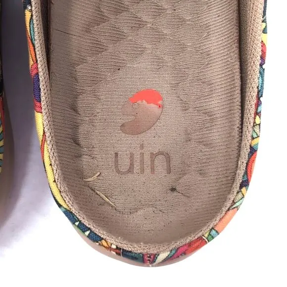 UIN Blossom Malaga Toledo Mule Slip On Shoes Women's 8.5 Colorful Floral Canvas