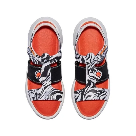 UIN Women's Summer Chunky Platform Slide Shoes (The Wild Stripes Sitges)