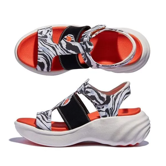 UIN Women's Summer Chunky Platform Slide Shoes (The Wild Stripes Sitges)
