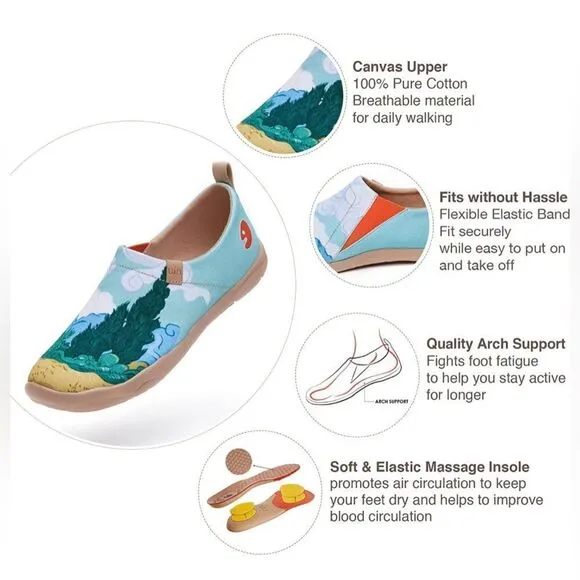 UIN Women's The National Gallery&amp;uin Collaborative Collection Shoes(Van Gogh304)