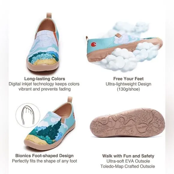 UIN Women's The National Gallery&amp;uin Collaborative Collection Shoes(Van Gogh304)