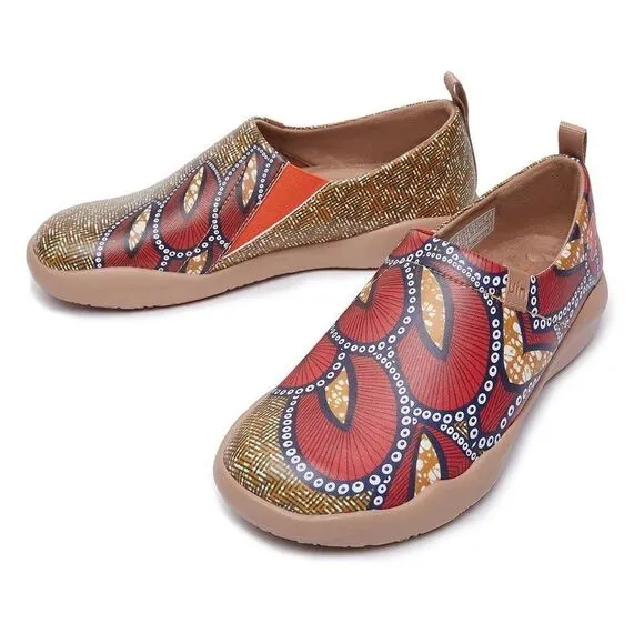UIN Women's Walking Shoes Microfiber Comfort Loafers (Orchids) New No Box