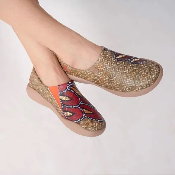 UIN Women's Walking Shoes Microfiber Comfort Loafers (Orchids) New No Box