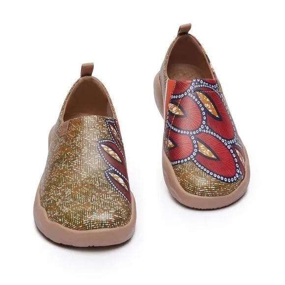 UIN Women's Walking Shoes Microfiber Comfort Loafers (Orchids) New No Box