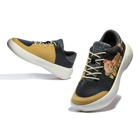 UIN Women's Sneaker Lace-up Comfort Walking Travel Shoes(Happy Teddy Bartello 4)