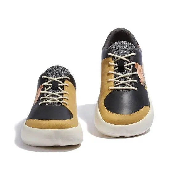 UIN Women's Sneaker Lace-up Comfort Walking Travel Shoes(Happy Teddy Bartello 4)