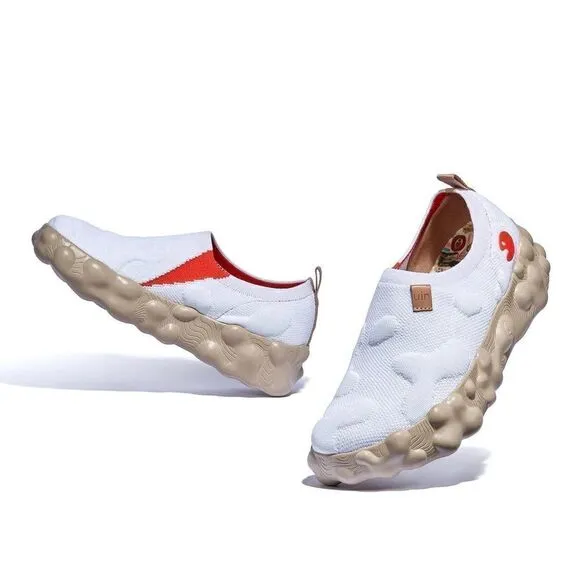 UIN Women's Travel Walking Shoes Casual Chunky Fashion Sneaker (Toledo Ⅵ- egret)