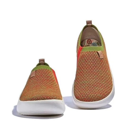 UIN Women's Walking Shoes Slip On Knitted Casual Sneaker (CHRISTMASY TOLEDO X)