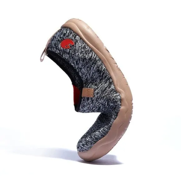 UIN Men's Shoes Slip On Casual Knit  Comfort (Bouncing Black Toledo I )