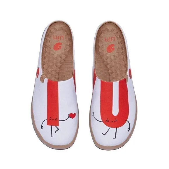 UIN Men's Slipper Comfort Mules Walking Casual Travel Shoes (Will You Say Yes 2)