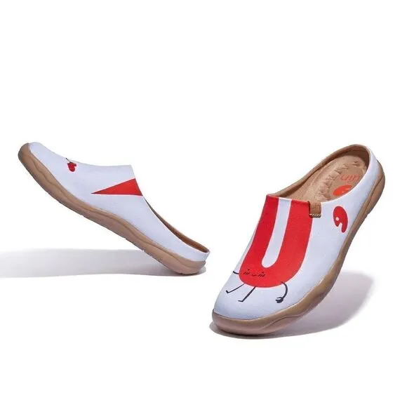 UIN Men's Slipper Comfort Mules Walking Casual Travel Shoes (Will You Say Yes 2)