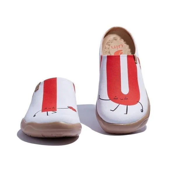 UIN Men's Slipper Comfort Mules Walking Casual Travel Shoes (Will You Say Yes 2)