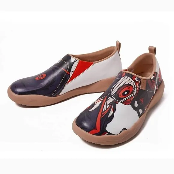 UIN Men's Walking Shoes Slip On Microfiber Casual Loafers (Dark Samurai)