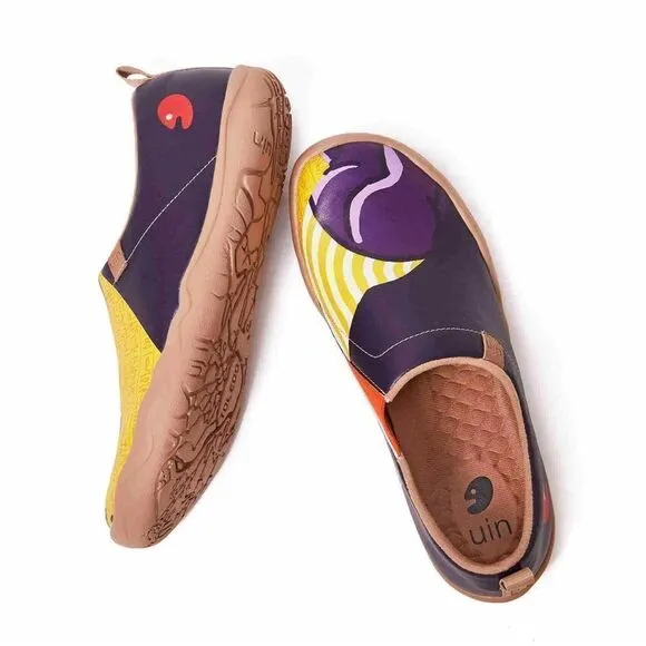 UIN Men's Travel Walking Shoes Slip On Casual Sneaker Toledo (Anubis )