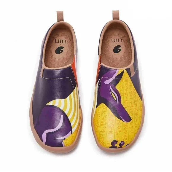 UIN Men's Travel Walking Shoes Slip On Casual Sneaker Toledo (Anubis )