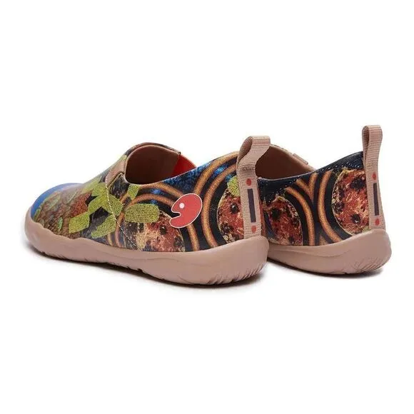 UIN Women's Walking Shoes Slip On Microfiber Casual Comfort Loafers (Sea Life)