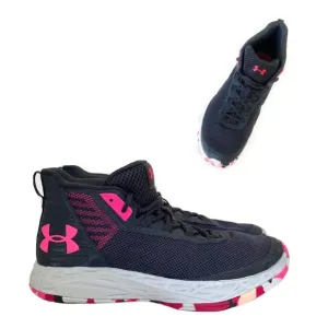 Under‎ Armour Boys Size 7 Y Jet 2018 3021184-100 Gray Basketball Shoes Sneakers