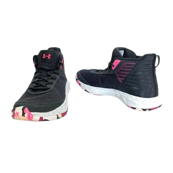Under‎ Armour Boys Size 7 Y Jet 2018 3021184-100 Gray Basketball Shoes Sneakers