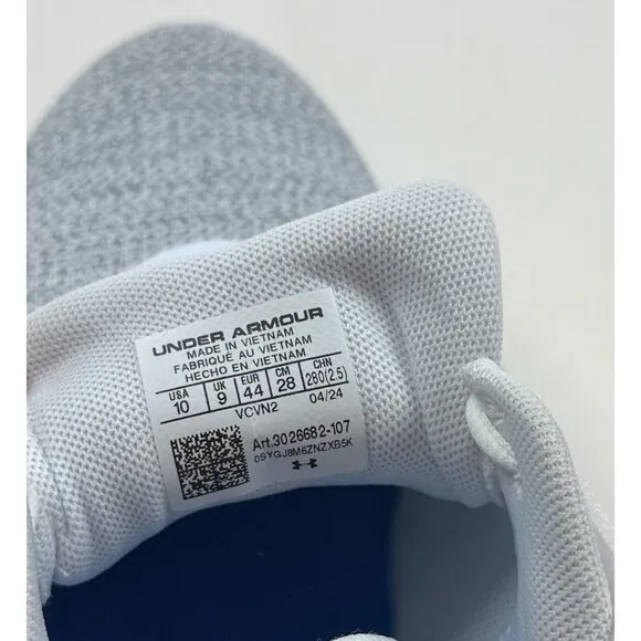 Under Armour Charged Impulse 3 Mens Knit Blue White Running Shoes 3026682-107