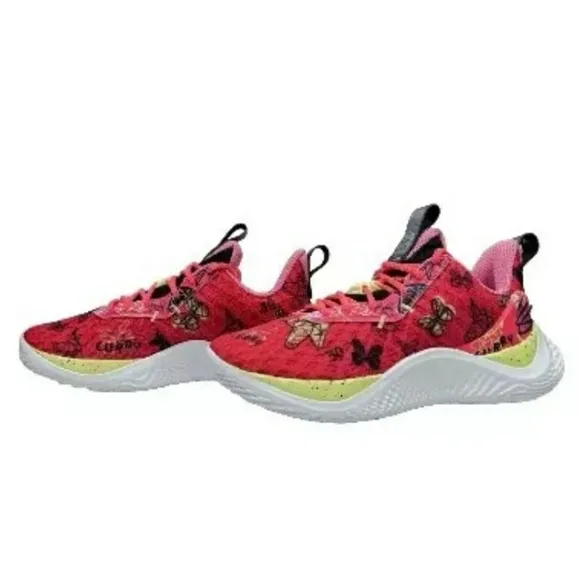 UNDER ARMOUR Curry Flow 10 Unicorn &amp; Butterfly Girl Dad Basketball Shoes 5Y RARE