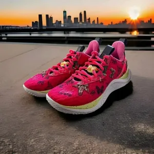 UNDER ARMOUR Curry Flow 10 Unicorn &amp; Butterfly Girl Dad Basketball Shoes 5Y RARE