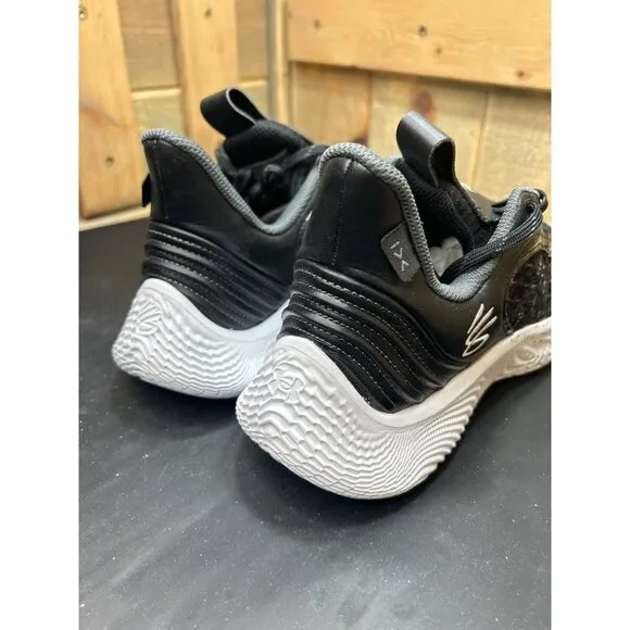 Under Armour Curry Flow 9 Basketball Shoes Black &amp; White Mens 6 Womens 7.5