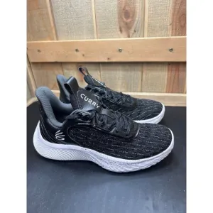 Under Armour Curry Flow 9 Basketball Shoes Black &amp; White Mens 6 Womens 7.5