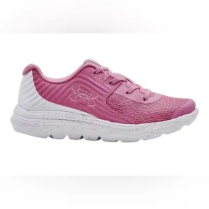 Under Armour Kid's Grade School Outhustle Shoes, White/Pink size youth 5.5