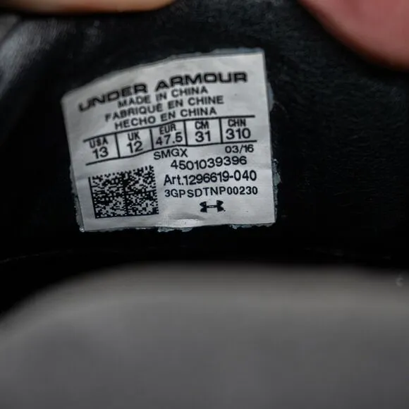 Under Armour Mens Curry 1 Lux Low Gray Suede Shoes Sneaker Basketball Size 13