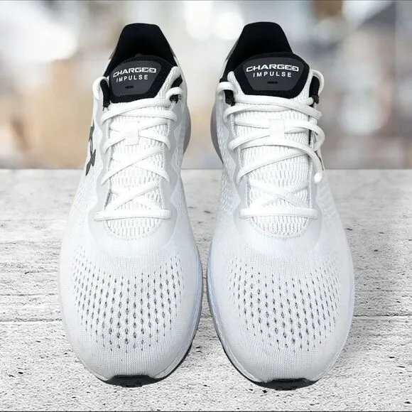 Under Armour Men's Size 13 Charged Impulse 2 Running White/Brown 3024136-100‎