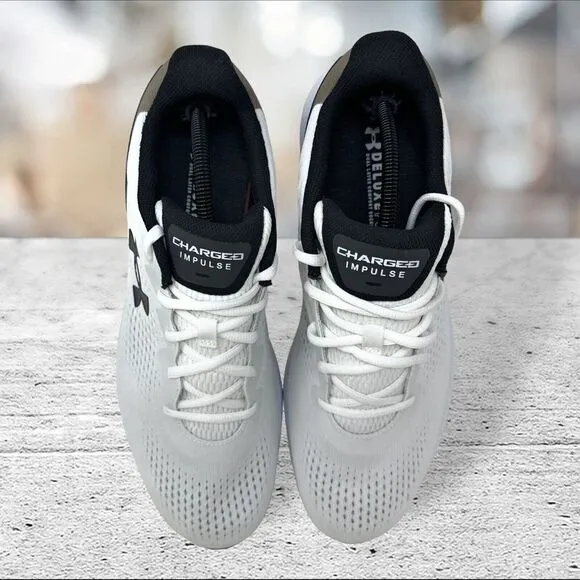Under Armour Men's Size 13 Charged Impulse 2 Running White/Brown 3024136-100‎