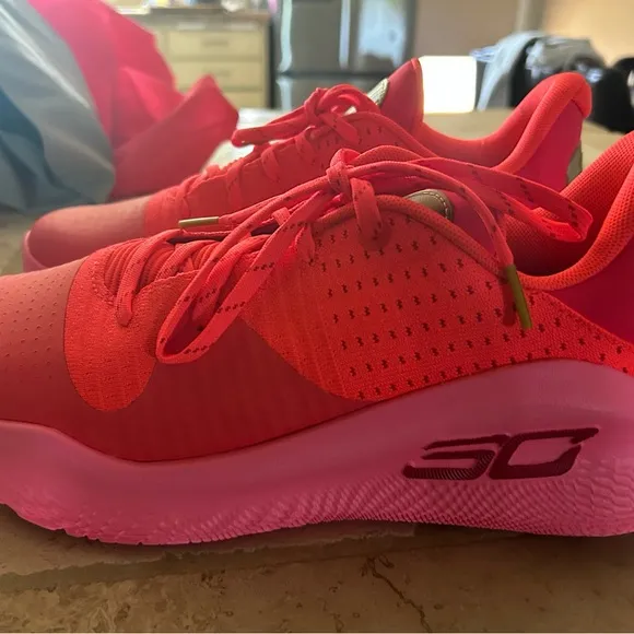 Under Armour Red and Pink Performance Sneakers