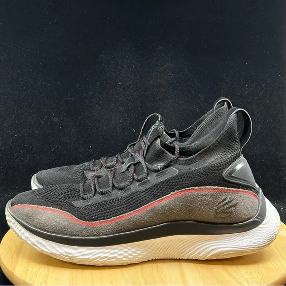 Under Armour Stephen Curry 8 Beautiful Flow BHM Black Red 3024419-003 Size 14