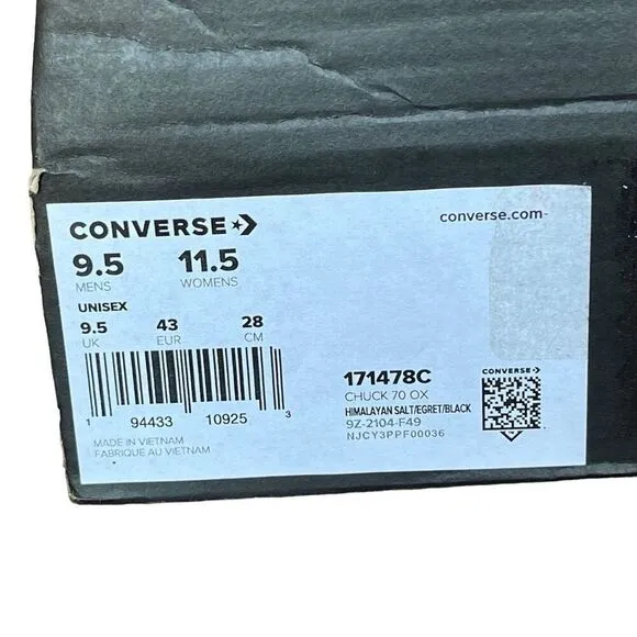 Unisex Converse Chuck 70 OX Mens 9.5