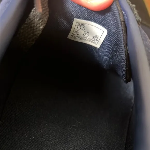 Vans Black and Blue Sneakers with Classic Design, Mens 13