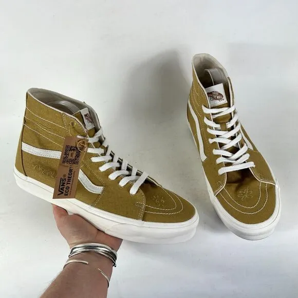 VANS Eco Theory SK8-Hi Tapered Sneakers Men's 12 Mustard Gold High-Top Shoes