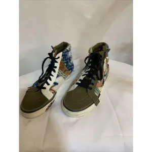 Vans Men 11 Sk8-Hi Reissue Ca Mixed Textile Military Olive Skate Shoes Unique‎